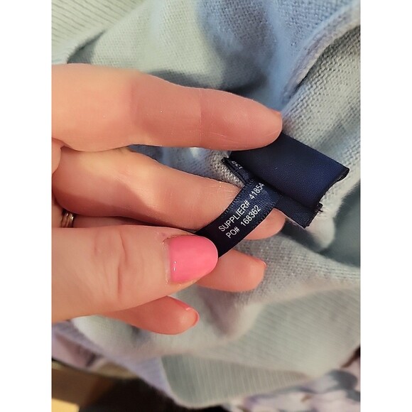 VTG Ralph Lauren Blue Label 100% Cashmere Cardigan Long Sleeve Blue Women's M - Picture 9 of 9